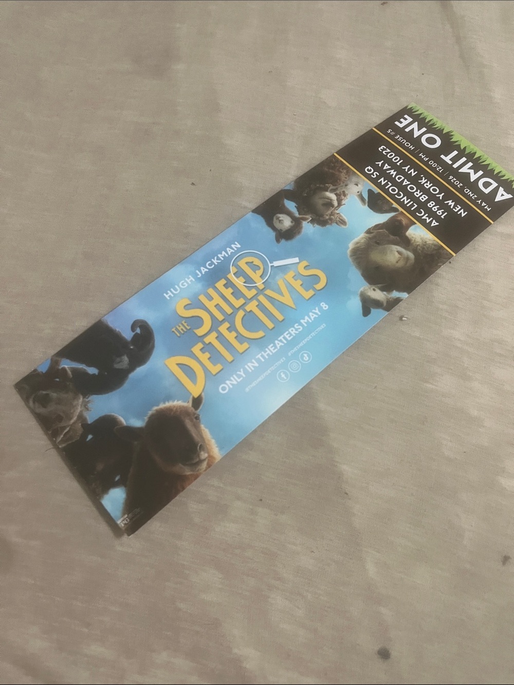 Sheep Detectives BUNDLE Movie Poster, Ticket, mini sheet 2026 Hugh Stewart new - Picture 6 of 8